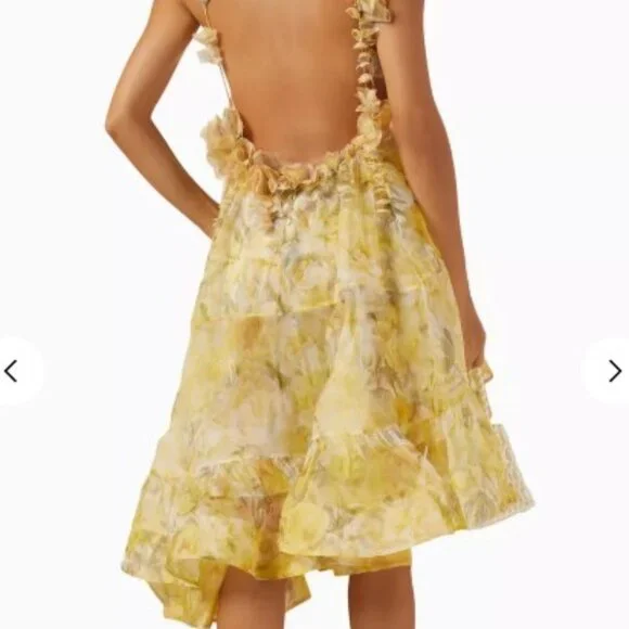 NWT Authentic Zimmerman Asymmetrical Harmony Peony Floral Dress SZ 1  US 6 - Picture 3 of 15